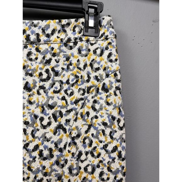 Maeve Anthropologie Leopard Jacquard Skirt Womens Small Lined Pencil Straight - Picture 8 of 9